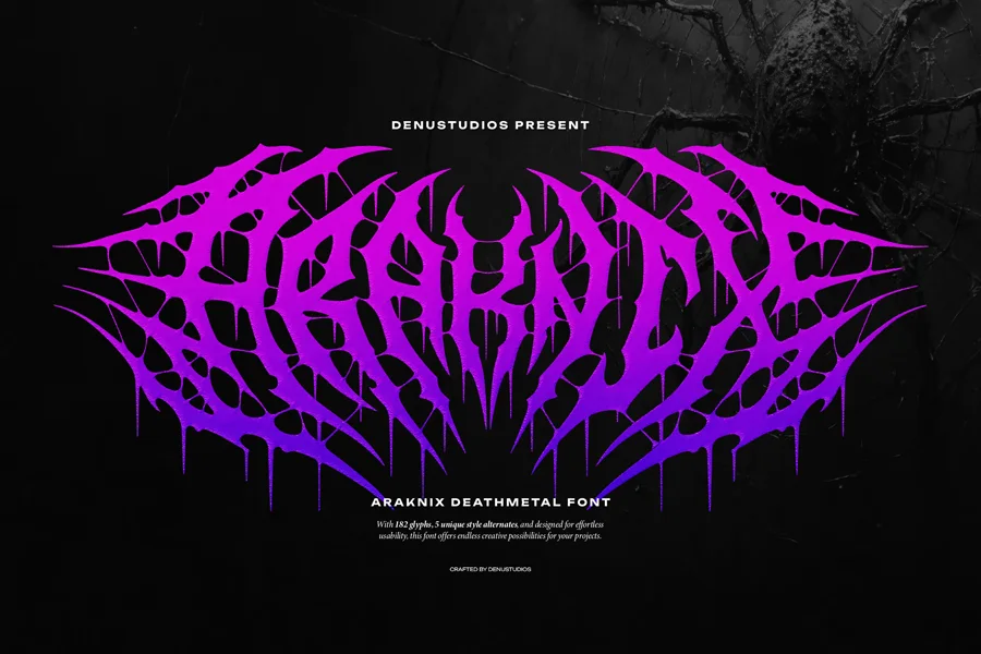 Araknix gothic font preview