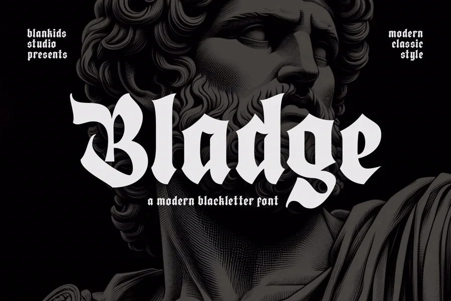 Bladge gothic font preview