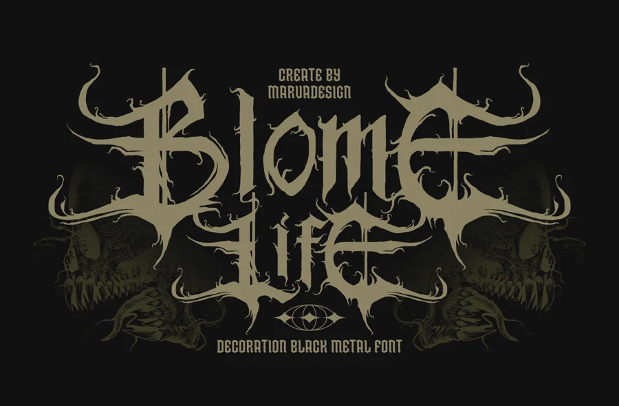 Blome Life gothic font preview