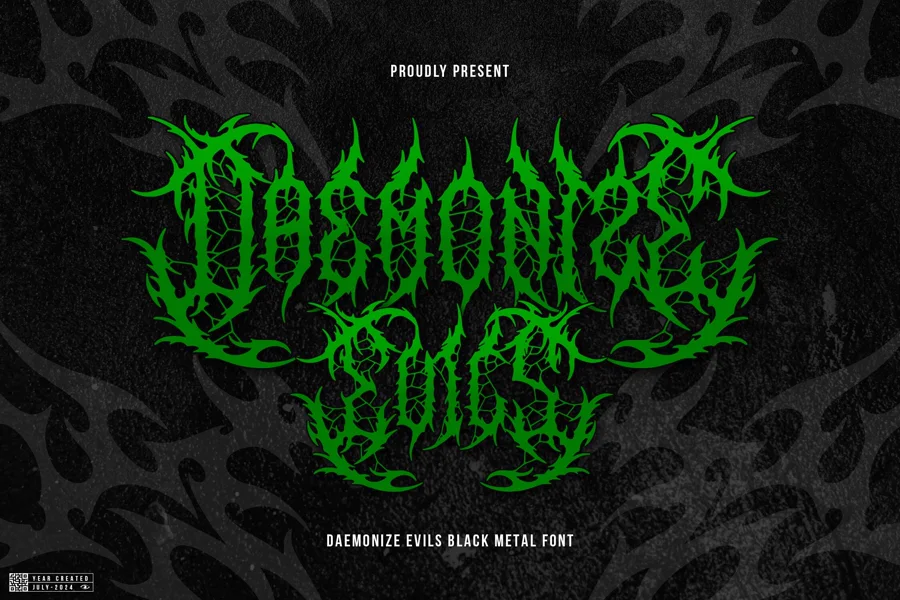 Daemonize Evils gothic font preview