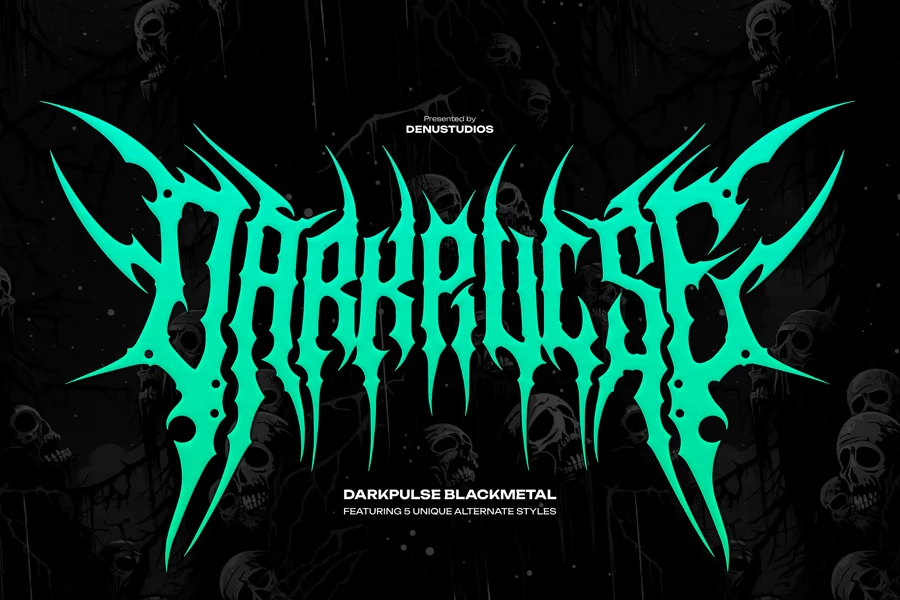 Darkpulse gothic font preview
