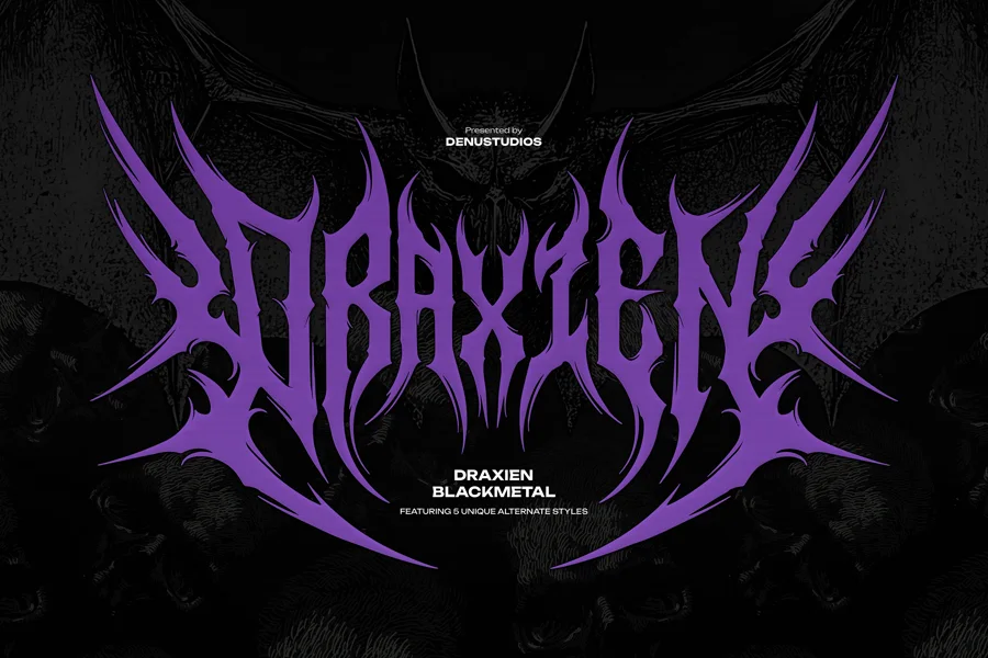 Draxien gothic font preview