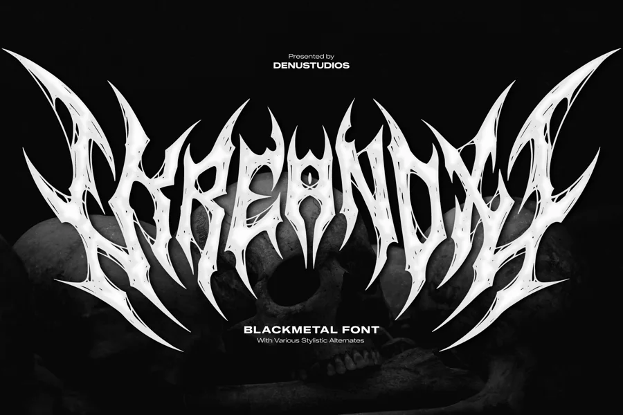 Kreanox gothic font preview