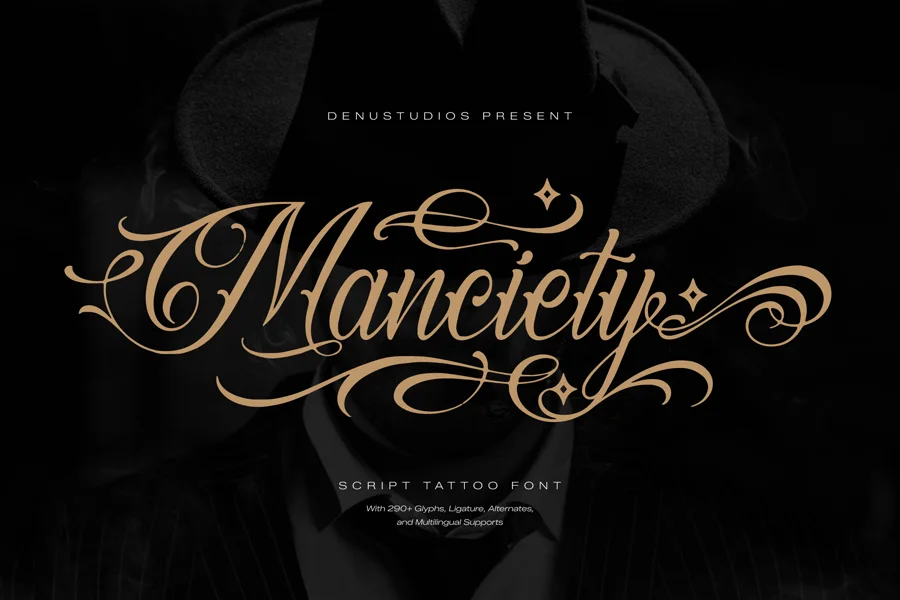 Manciety gothic font preview