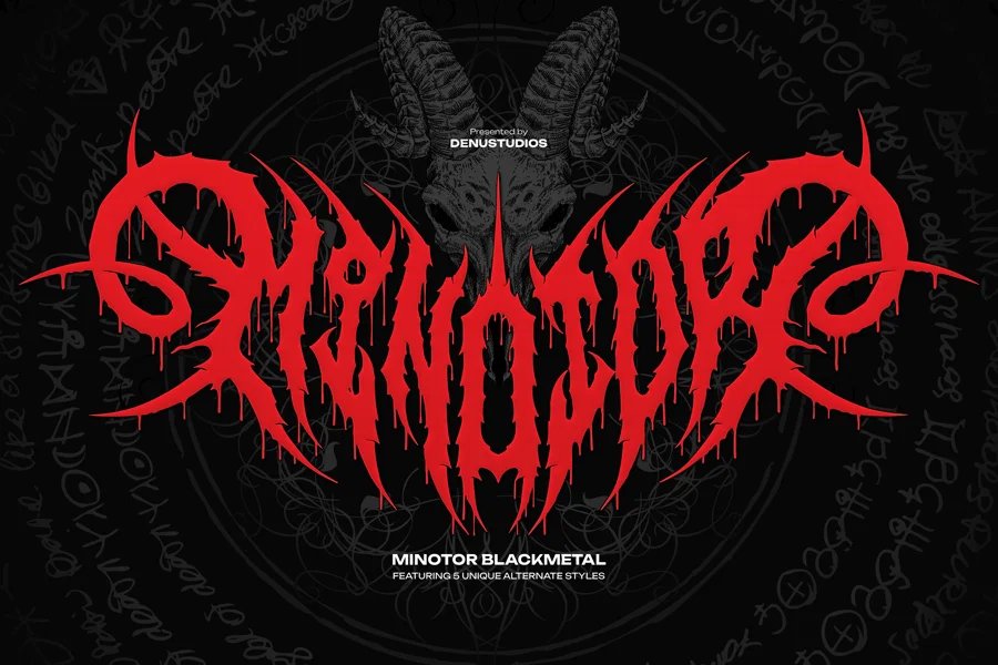 Minotor gothic font preview
