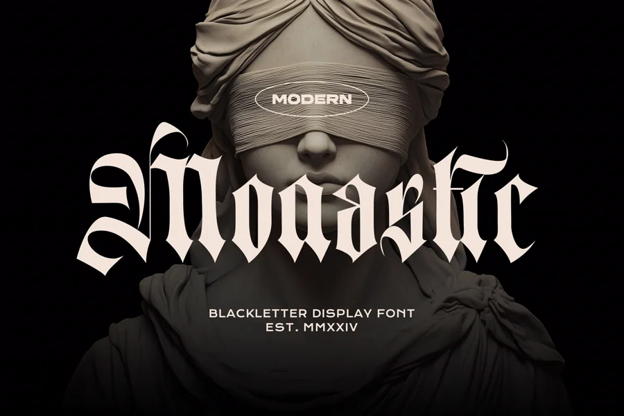 Monastic gothic font preview