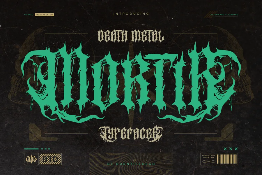Mortir gothic font preview