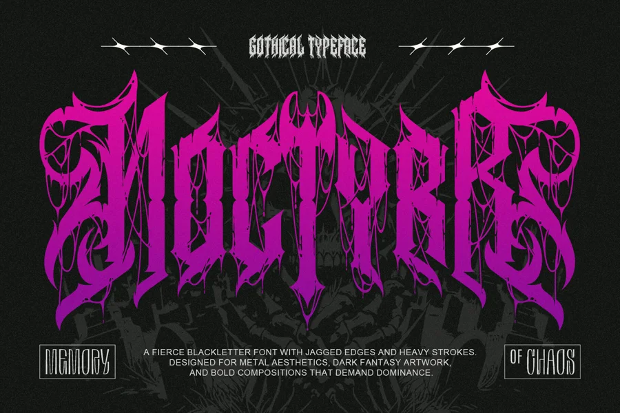 Noctyrr gothic font preview