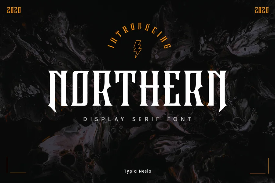 Northern gothic font preview