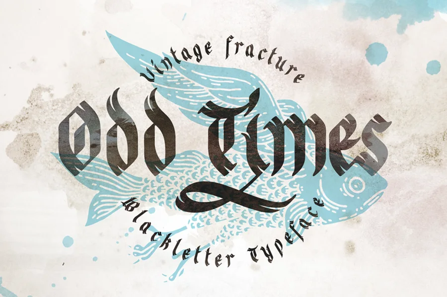 Odd Times gothic font preview