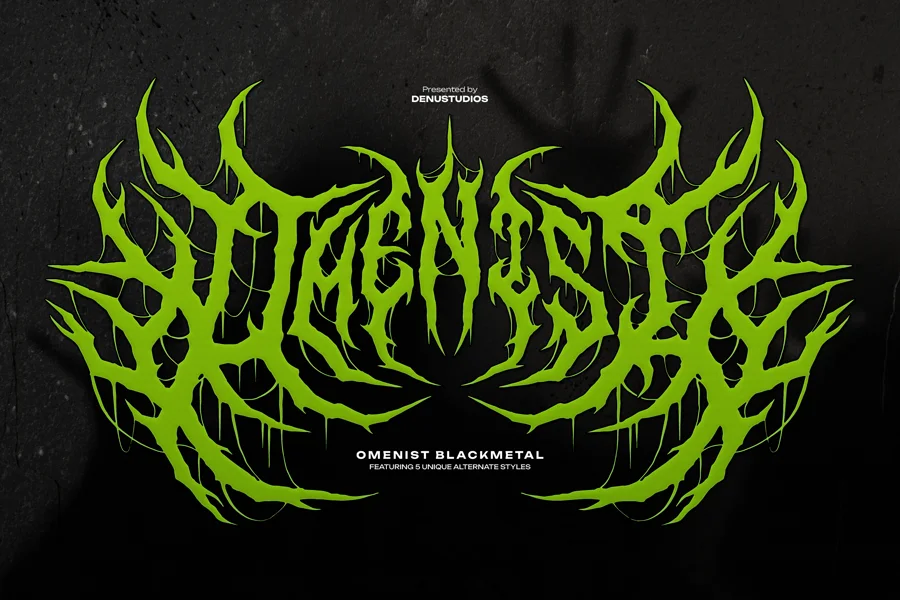Omenist gothic font preview