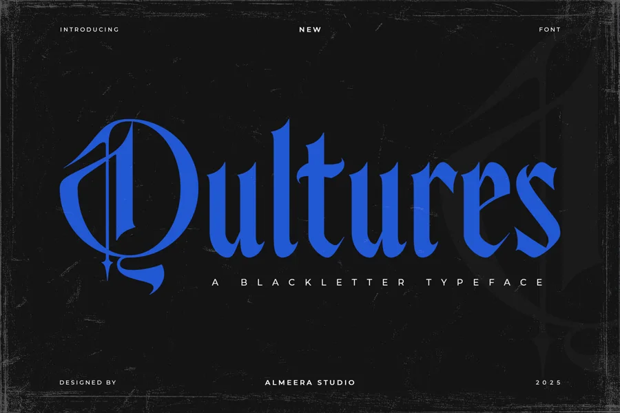 Qultures gothic font preview