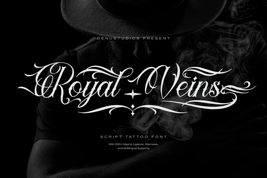 Royal Veins gothic font preview