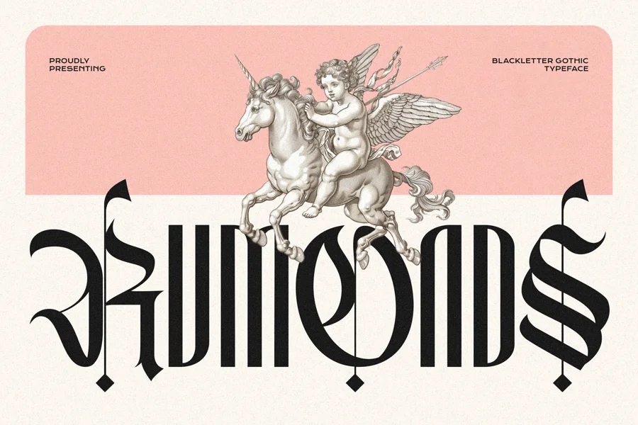 Rumonds gothic font preview