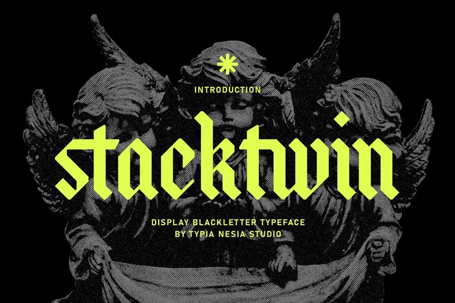 Stackwin gothic font preview