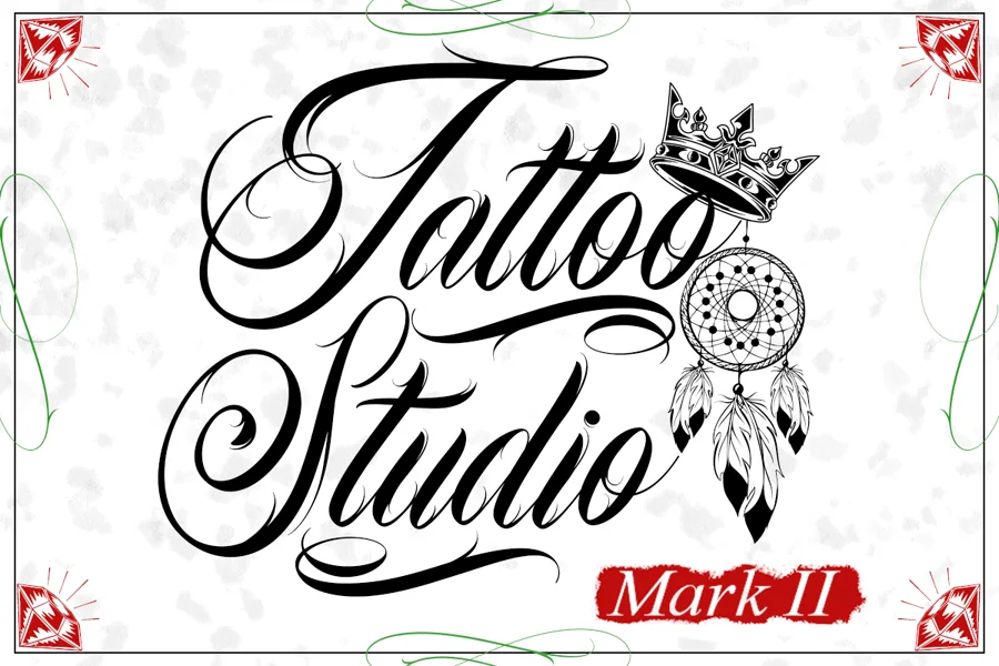Tattoo Studio gothic font preview
