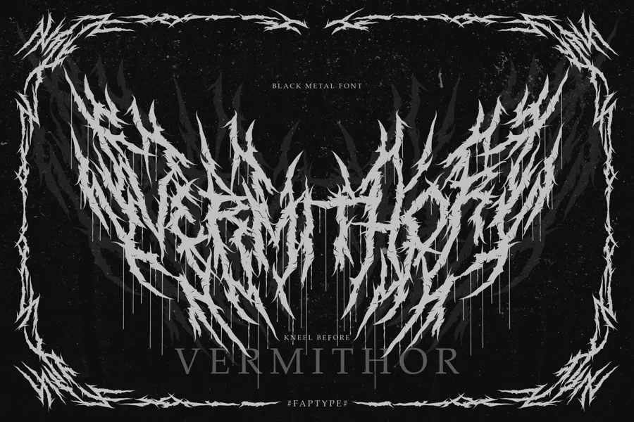 Vermithor gothic font preview